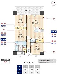 ニューガイア川崎No.70 3LDKの間取図画像