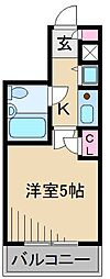新丸子ダイカンプラザシティ2号館 1Kの間取図画像