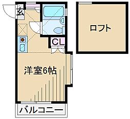 ネオパレス大倉山 ワンルームの間取図画像
