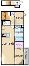 D-room港北 2LDKの間取図画像