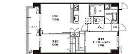 ブルーブラン新横浜 2LDKの間取図画像