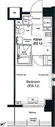 プラウドフラット鶴見2 1Kの間取図画像