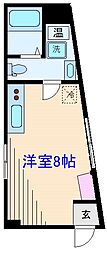 ザレジデンス武蔵小杉 ワンルームの間取図画像