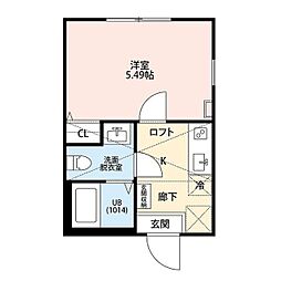 Venus Lagoon三枚町 1Kの間取図画像