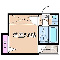 レオパレス綱島第5 ワンルームの間取図画像