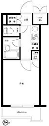 ルーブル武蔵小杉参番館 1Kの間取図画像