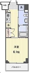 プロスペクト武蔵新城 ワンルームの間取図画像