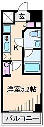 クラリッサ新綱島 1Kの間取図画像