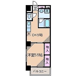 ル・パバージュ 1DKの間取図画像
