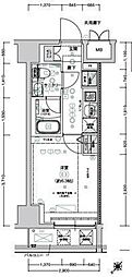 CRESTTAPP新横浜 1Kの間取図画像