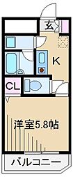 新横浜FSビル 1Kの間取図画像