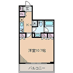 HF新横浜レジデンス 1Kの間取図画像