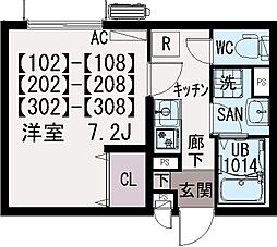 IRIS COURT武蔵新城 2階/203
