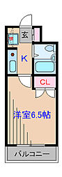 ラフォーレ日吉 1Kの間取図画像