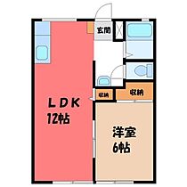 マスブチハイツ B  ｜ 栃木県塩谷郡高根沢町宝石台5丁目（賃貸アパート1LDK・1階・40.92㎡） その2