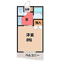 峰ヶ丘ハイツ  ｜ 栃木県宇都宮市平松本町（賃貸マンション1K・3階・21.80㎡） その2