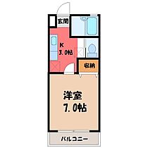 プリムローズ K  ｜ 栃木県宇都宮市宝木本町（賃貸アパート1K・1階・23.19㎡） その2