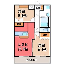 西川田駅 6.0万円