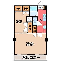 レジデンスカープ宇都宮  ｜ 栃木県宇都宮市泉町（賃貸マンション2K・6階・34.60㎡） その2