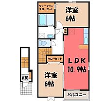 フィアクレー  ｜ 栃木県下野市仁良川（賃貸アパート2LDK・2階・57.19㎡） その2