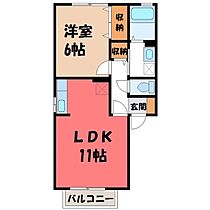 マナーハウス B  ｜ 栃木県真岡市亀山1丁目（賃貸アパート1LDK・2階・41.26㎡） その2