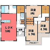 若草4丁目メゾネット  ｜ 栃木県宇都宮市若草4丁目（賃貸テラスハウス3LDK・2階・84.46㎡） その2