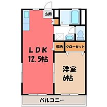 ラフォーレ II  ｜ 栃木県宇都宮市駒生町（賃貸アパート1LDK・1階・40.04㎡） その2