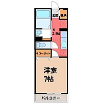 フィオーネ  ｜ 栃木県宇都宮市西川田町（賃貸アパート1K・1階・27.18㎡） その2