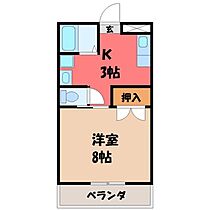 コーポリジェール A  ｜ 栃木県宇都宮市川田町（賃貸アパート1K・1階・20.65㎡） その2