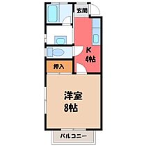 ヤマニハウス A  ｜ 栃木県さくら市草川（賃貸アパート1K・2階・28.98㎡） その2