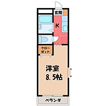 ラ・セゾン サイカン  ｜ 栃木県宇都宮市山本1丁目（賃貸マンション1K・1階・22.68㎡） その2