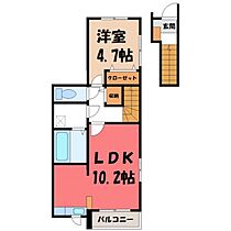 StarSweet 7th  ｜ 栃木県宇都宮市花房2丁目（賃貸アパート1LDK・2階・44.11㎡） その2