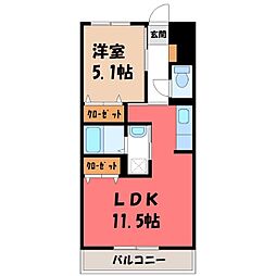 エトワールKEI 1LDKの間取図画像