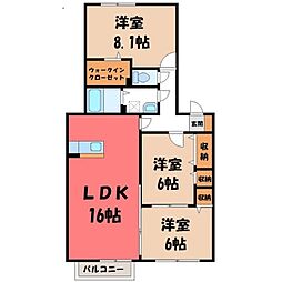 パルム安又 3LDKの間取図画像