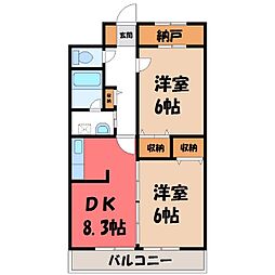 コーポプレーネ 2SDKの間取図画像