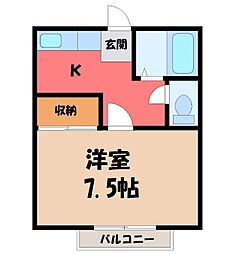 コーポ・アイ 1Kの間取図画像