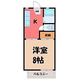 サンハイツ 1Kの間取図画像