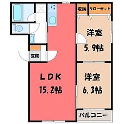 ミヤビタウン B棟 2階