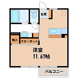 ホワイトテラス ワンルームの間取図画像