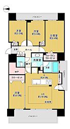 札幌桑園ミッドテラスステーションサイド 4LDKの間取図画像