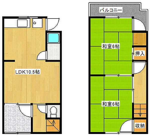 高丸7丁目2戸建 1｜兵庫県神戸市垂水区高丸7丁目(賃貸一戸建2LDK・1階・47.32㎡)の写真 その2