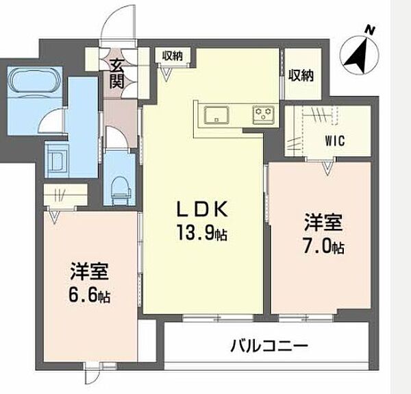 エクセレントガーデンヒルズ B206｜兵庫県神戸市垂水区桃山台2丁目(賃貸アパート2LDK・2階・64.22㎡)の写真 その2