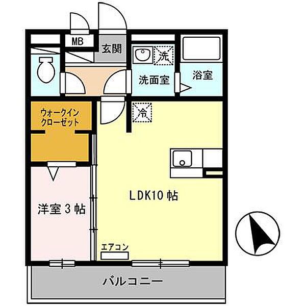 セジュール白浜Ａ棟 210｜兵庫県姫路市白浜町(賃貸アパート1LDK・2階・35.10㎡)の写真 その2