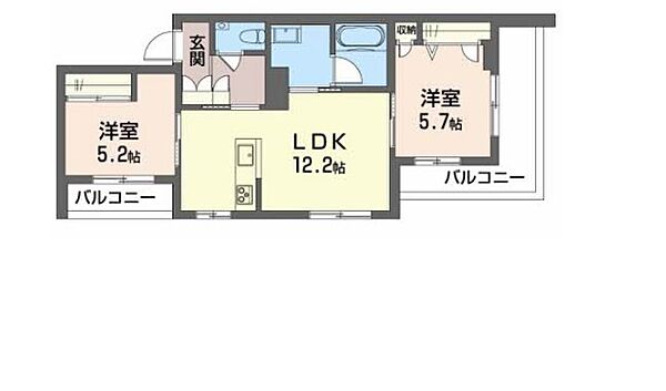 シャーメゾンガーデンズ高丸 303｜兵庫県神戸市垂水区高丸1丁目(賃貸マンション2LDK・3階・54.99㎡)の写真 その2