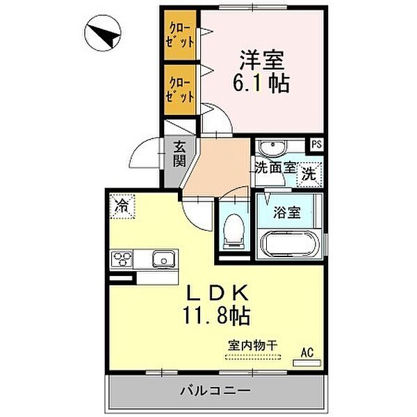 グランソレイユ南多聞台 202｜兵庫県神戸市垂水区南多聞台3丁目(賃貸アパート1LDK・2階・43.93㎡)の写真 その2