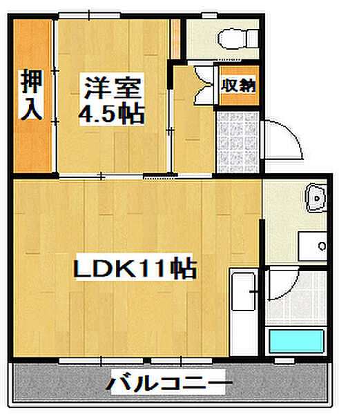 ビレッジハウス社1号棟 2-106｜兵庫県加東市沢部(賃貸マンション1LDK・1階・39.83㎡)の写真 その2