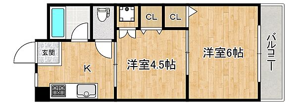 マンションエイト 217｜兵庫県神戸市東灘区住吉宮町6丁目(賃貸マンション2DK・2階・32.00㎡)の写真 その2