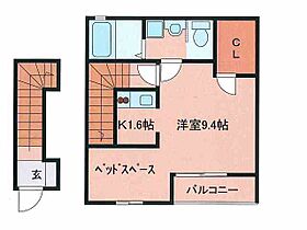 バーンタイ 205 ｜ 兵庫県姫路市網干区田井（賃貸アパート1K・2階・33.12㎡） その2