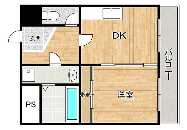 田中ハウス 203｜兵庫県神戸市東灘区岡本2丁目(賃貸マンション1DK・2階・35.00㎡)の写真 その2