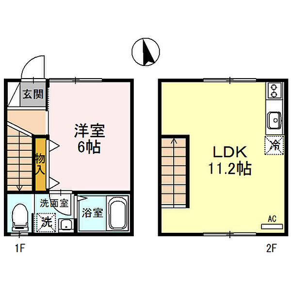 アーバン山吹 3｜兵庫県姫路市山吹2丁目(賃貸テラスハウス1LDK・1階・41.00㎡)の写真 その2